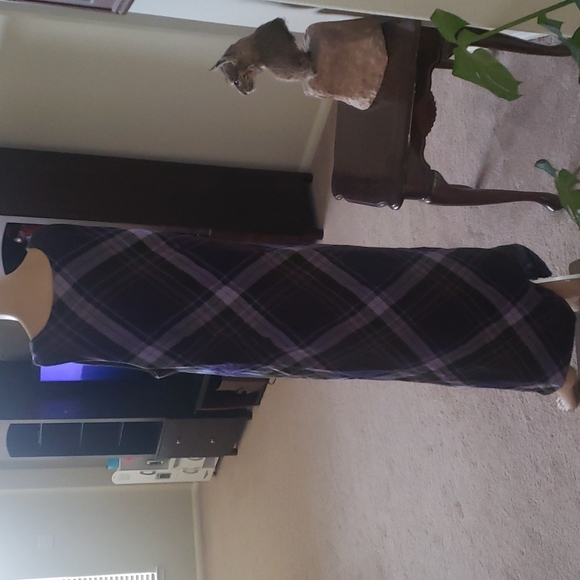 Jessica Howard 16 perfectly plaid maxi tank dress fully lined - Picture 6 of 7